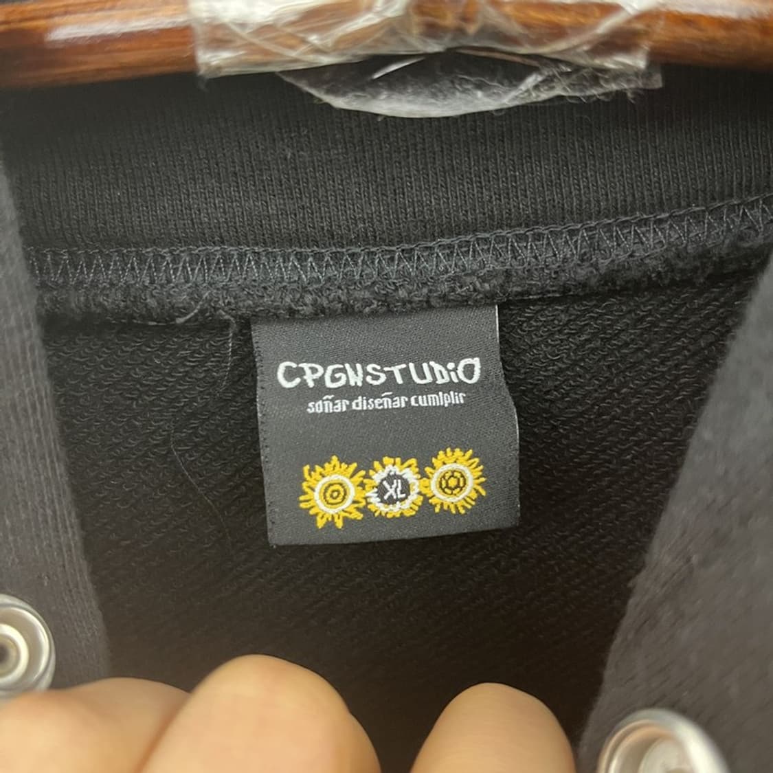 꼼파뇨 올드스쿨 Y2K 크래킹 스냅 스트릿 키치 후드티 XL C10858 상품이미지4