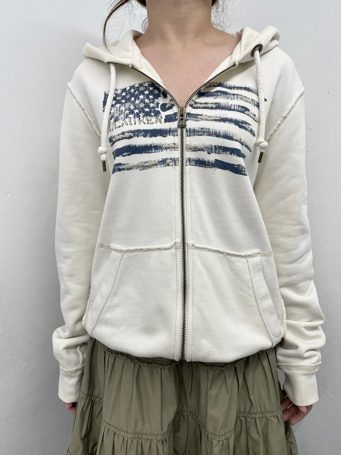 폴로 성조기 그런지 후드집업  상품이미지1