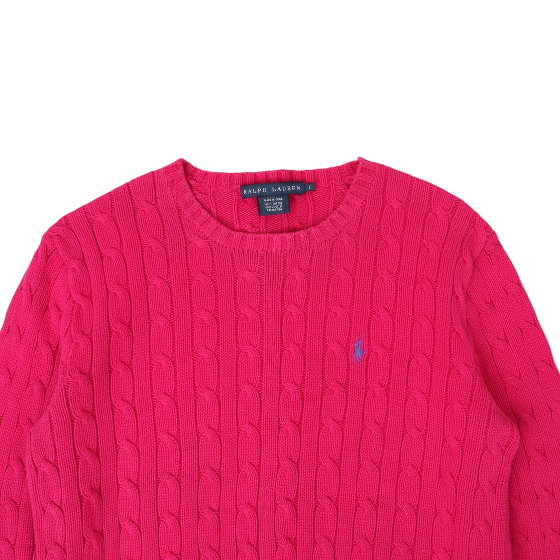 폴로 랄프로렌 핑크 케이블 니트 상품이미지2