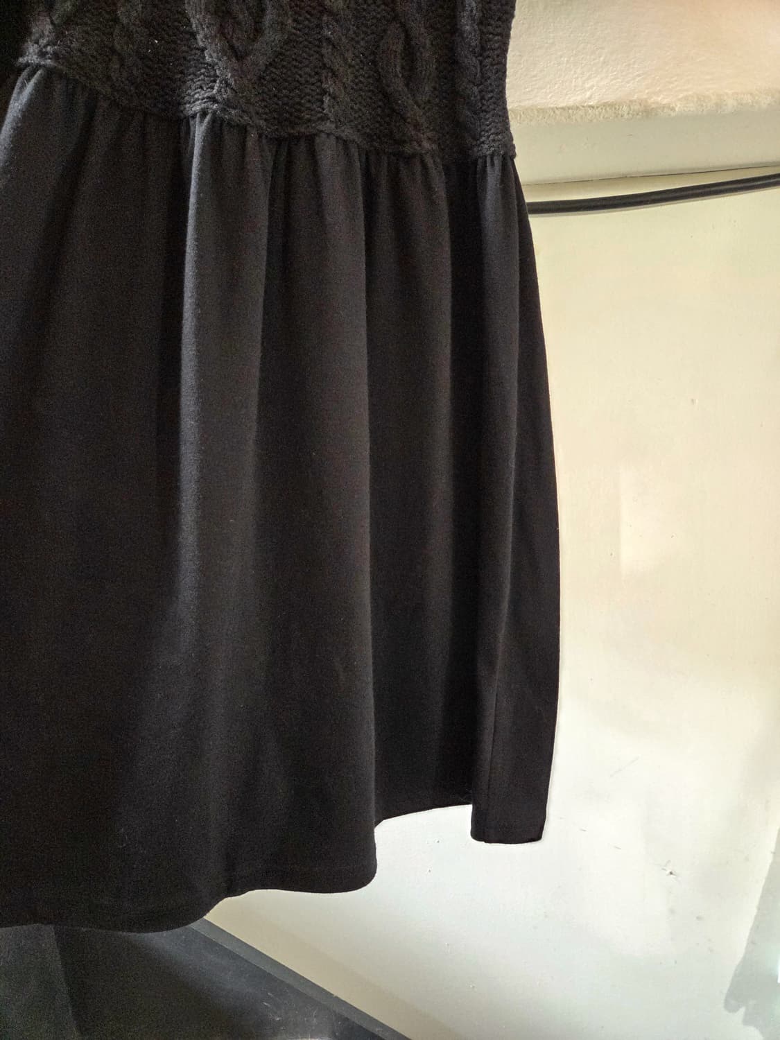 블랙 니트 반팔 원피스 상품이미지3