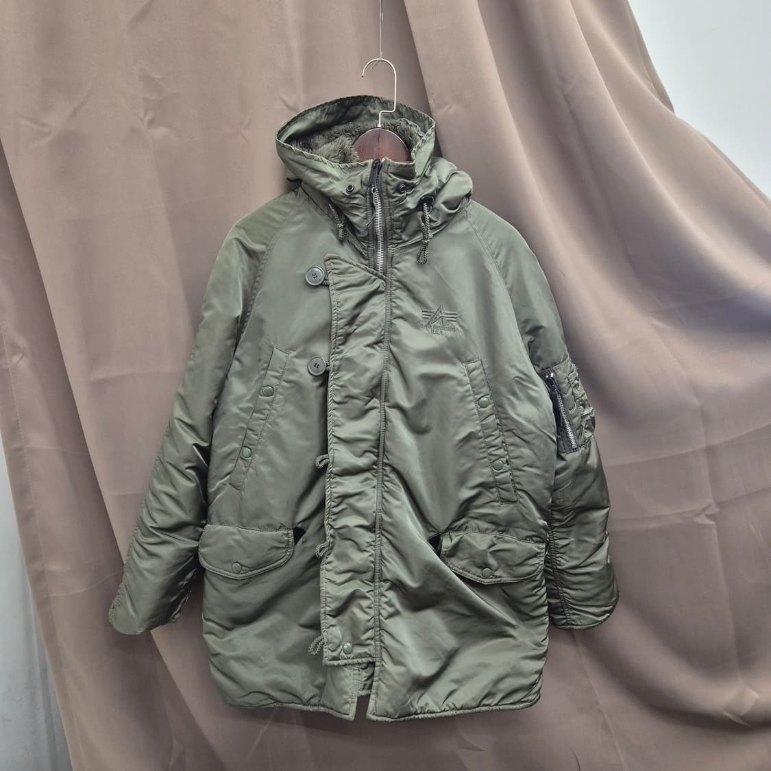 알파인더스트리 N3B 패딩 야상 올리브 M 상품이미지3