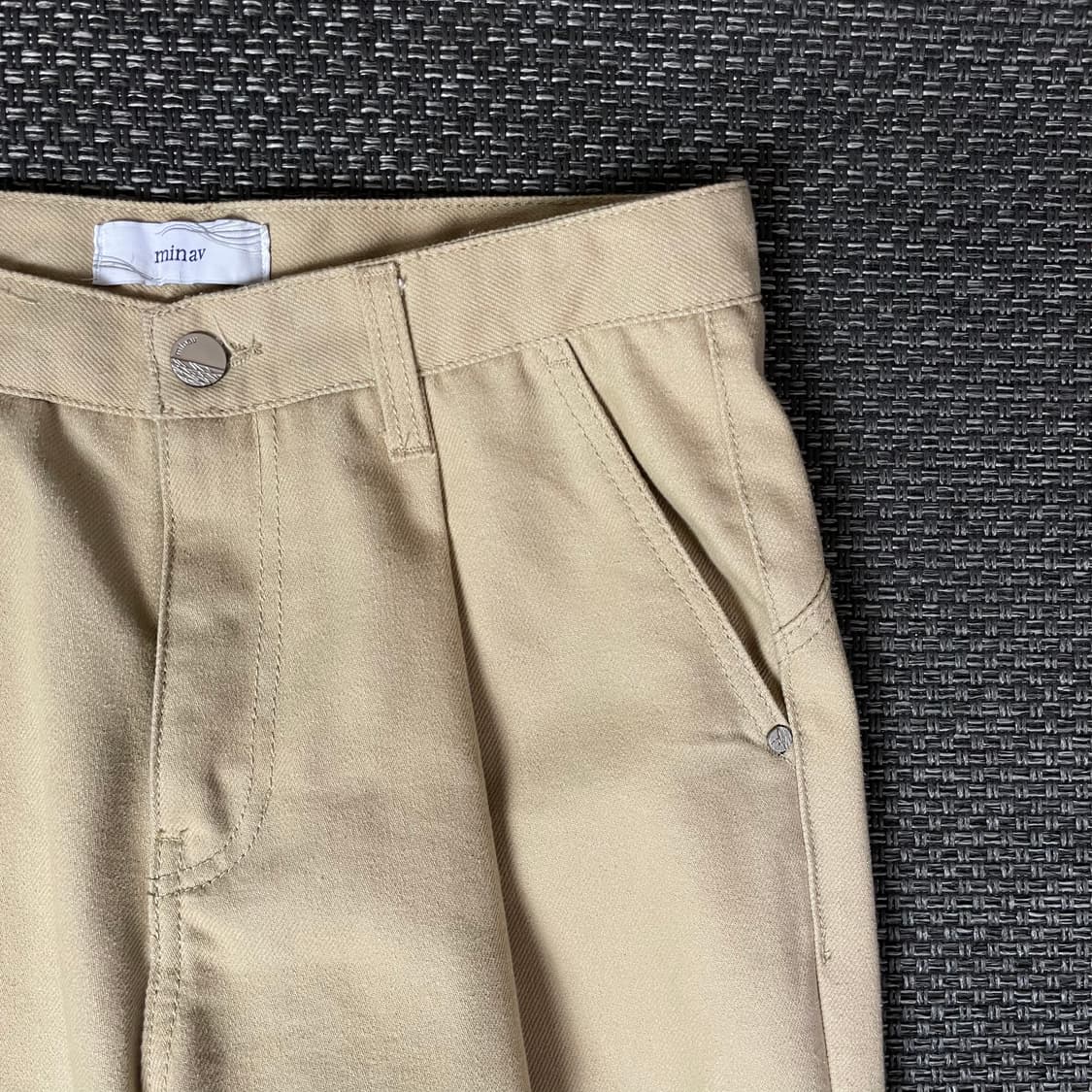minav 베이지 코튼 면 팬츠 M 상품이미지3