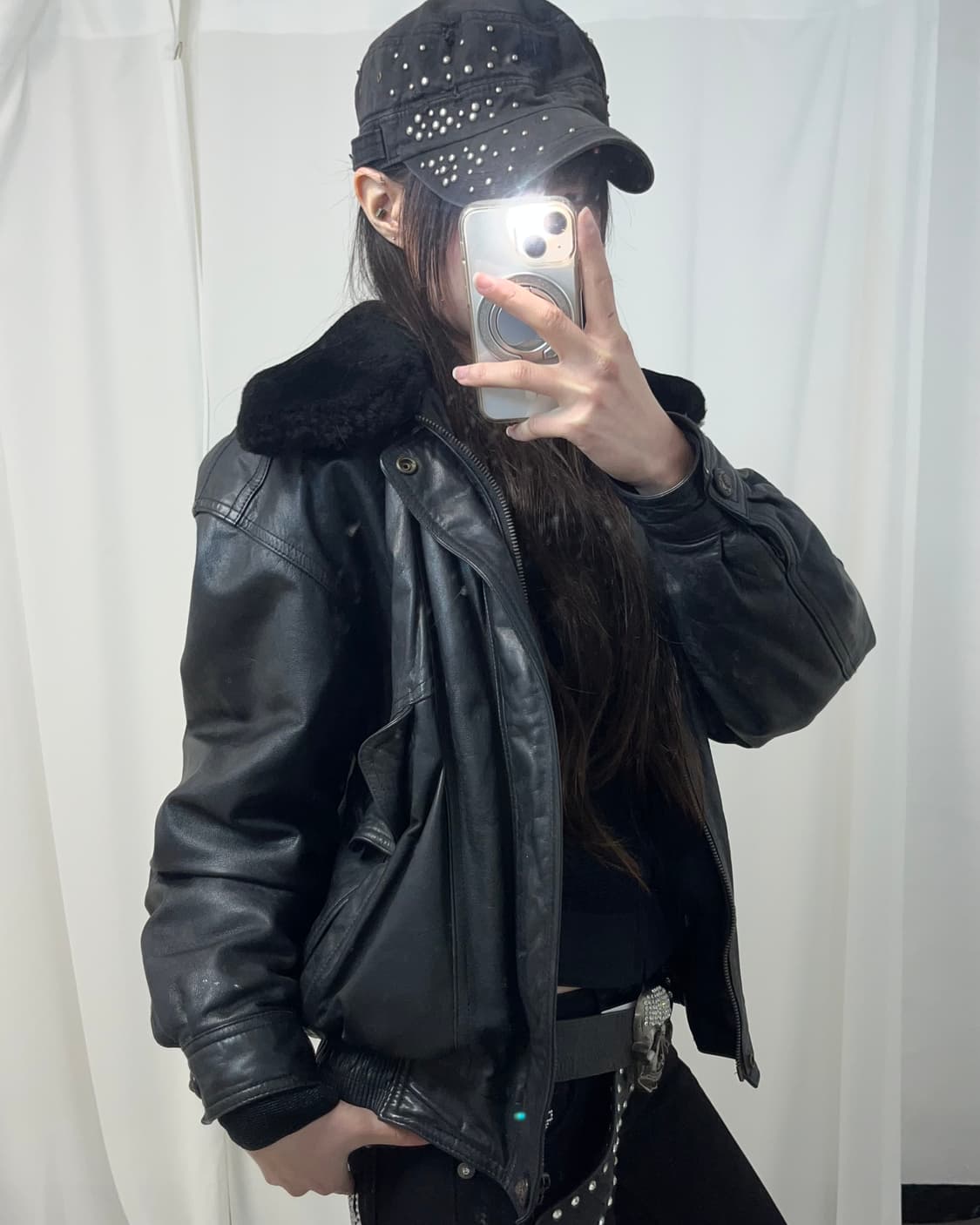 양가죽 퍼카라 봄버 상품이미지3