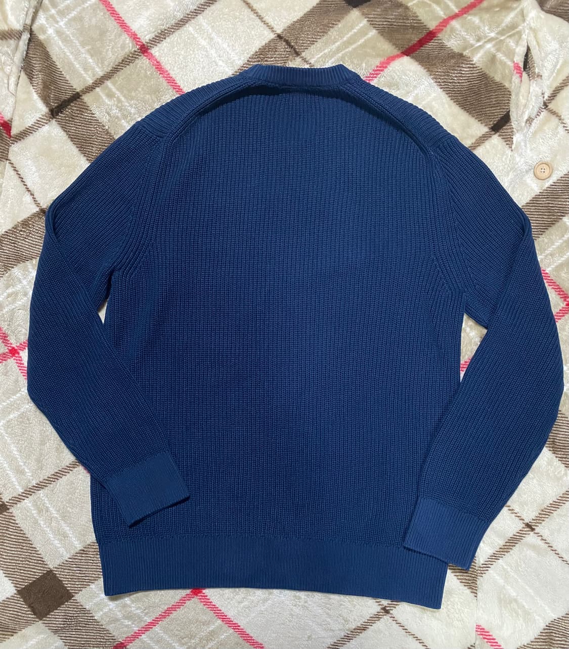 COS 코스 남성 리브드 니트 스웨터 네이비 100-105 상품이미지3