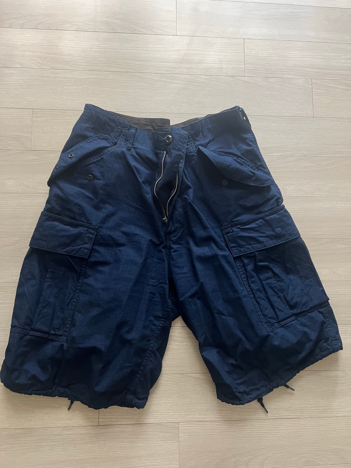 빔즈 플러스 인디고 밀리터리 6포켓 반바지 L사이즈 상품이미지1
