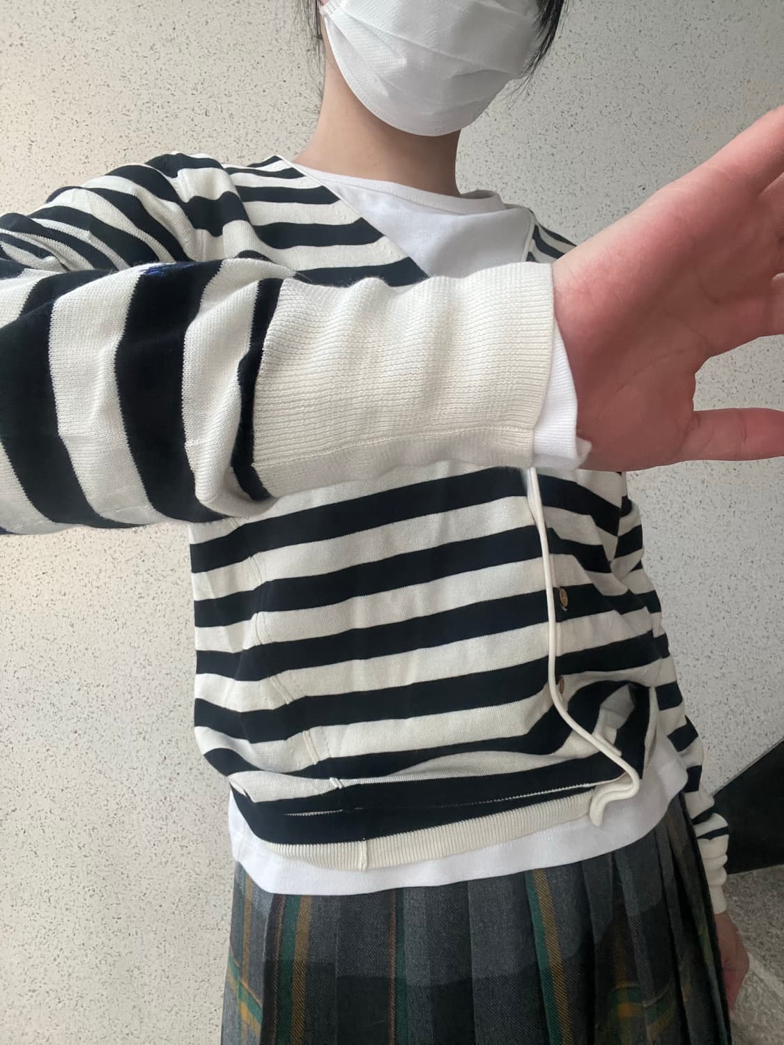 코튼 스트라이프 가디건 상품이미지4