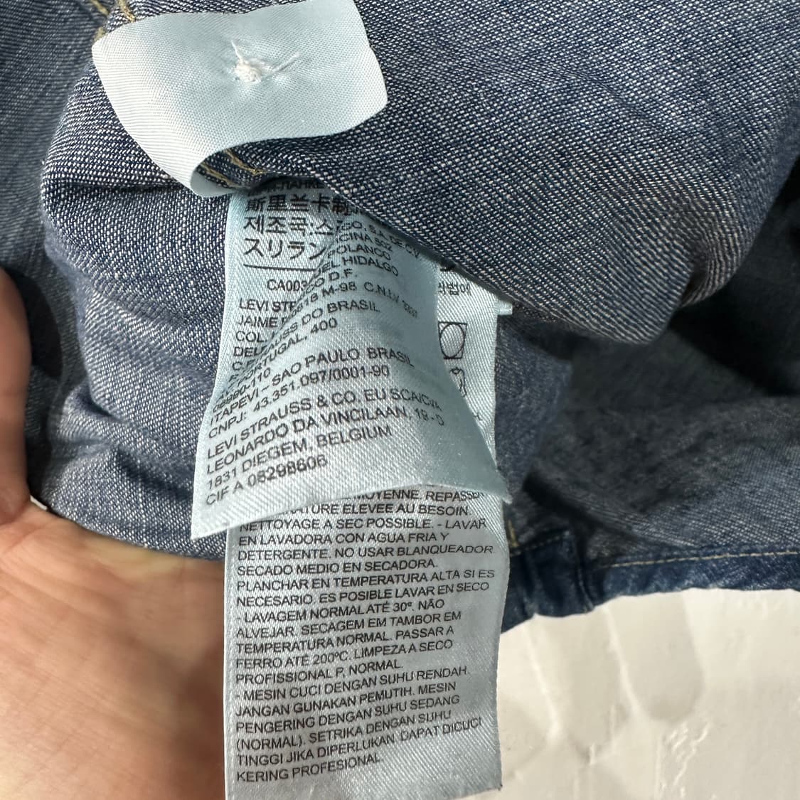리바이스 웨스턴 데님 청남방 S 상품이미지5