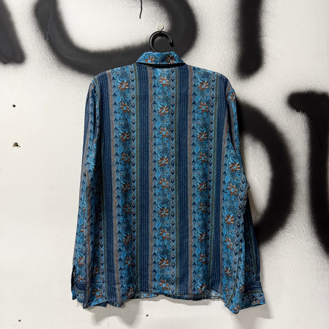 VTG 빈티지 에스닉 히피 스트라이프 멀티 패턴 긴팔 셔츠 상품이미지2