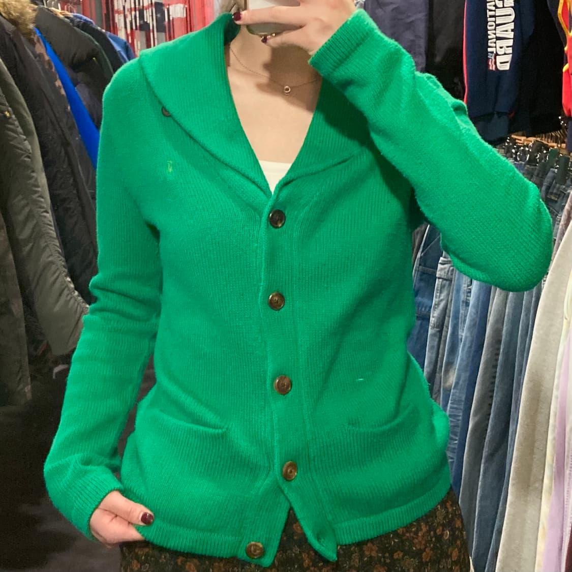 [IM] 폴로 랄프로렌 브이넥 니트 가디건 그린 상품이미지3