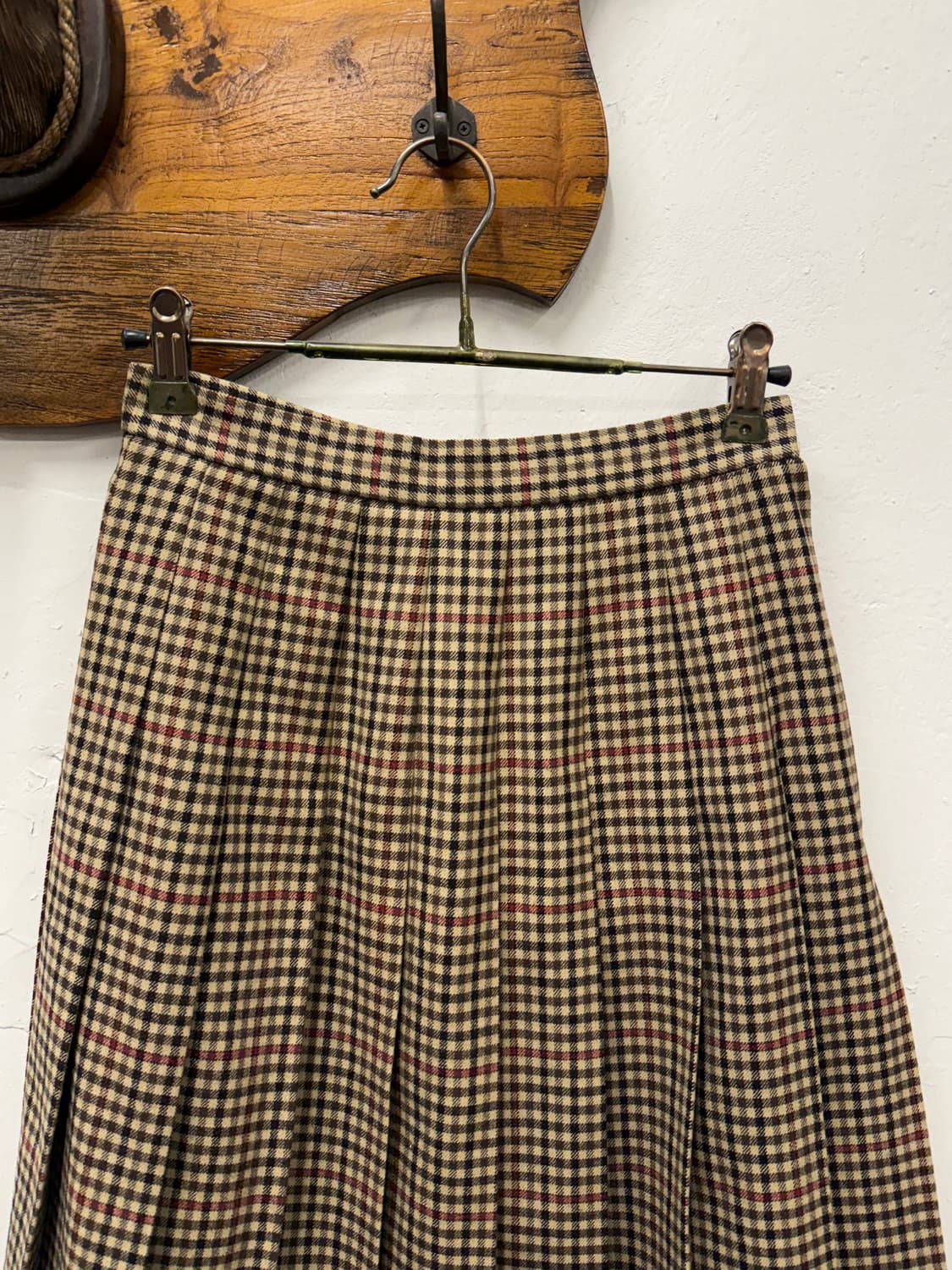 23) J.Press Wool Pleated Check Skirt 상품이미지2