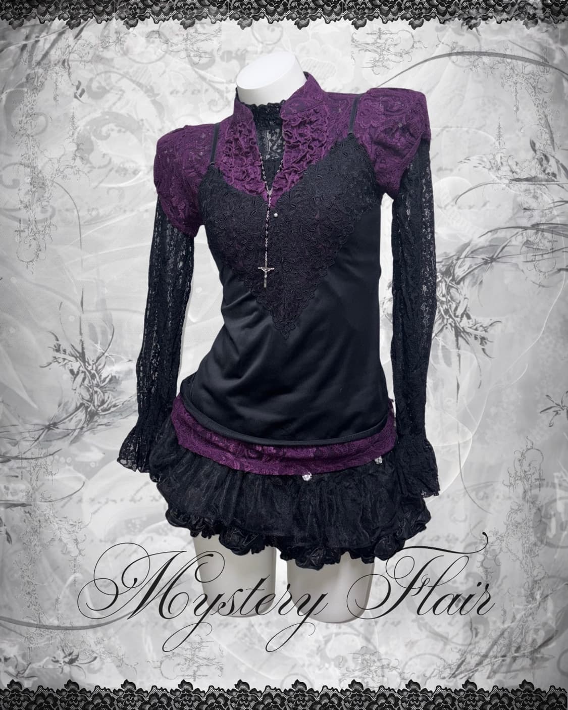 딥퍼플 프릴탑 포함 고스 세트 5pcs 상품이미지4