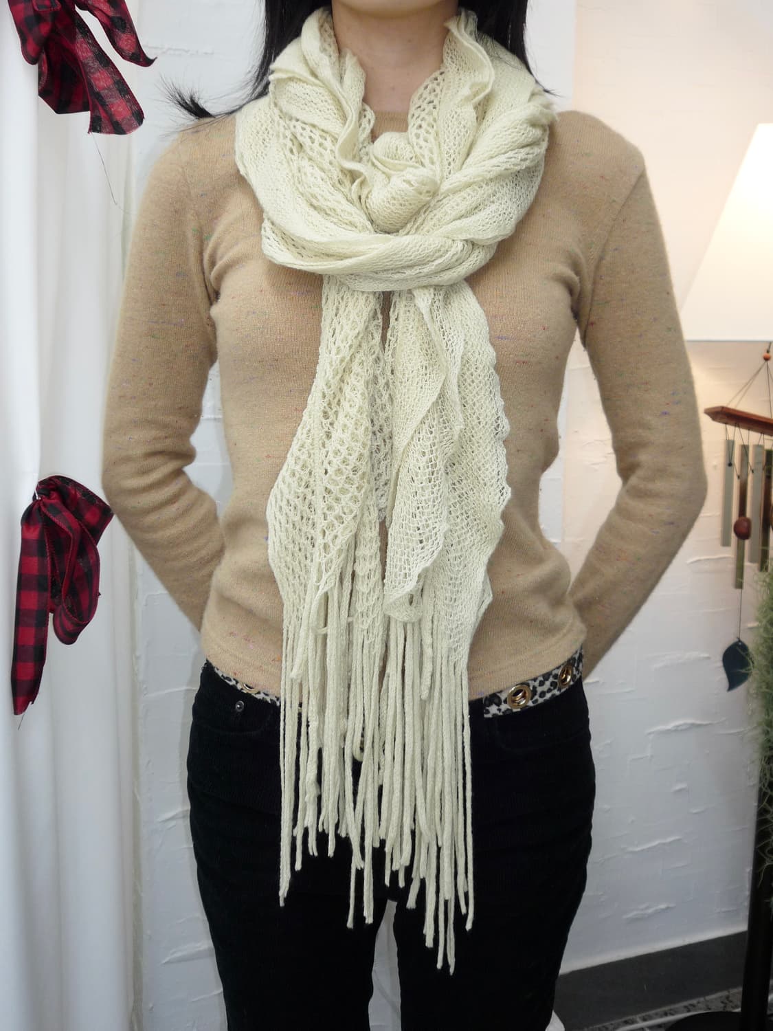 antique cream muffler 상품이미지2