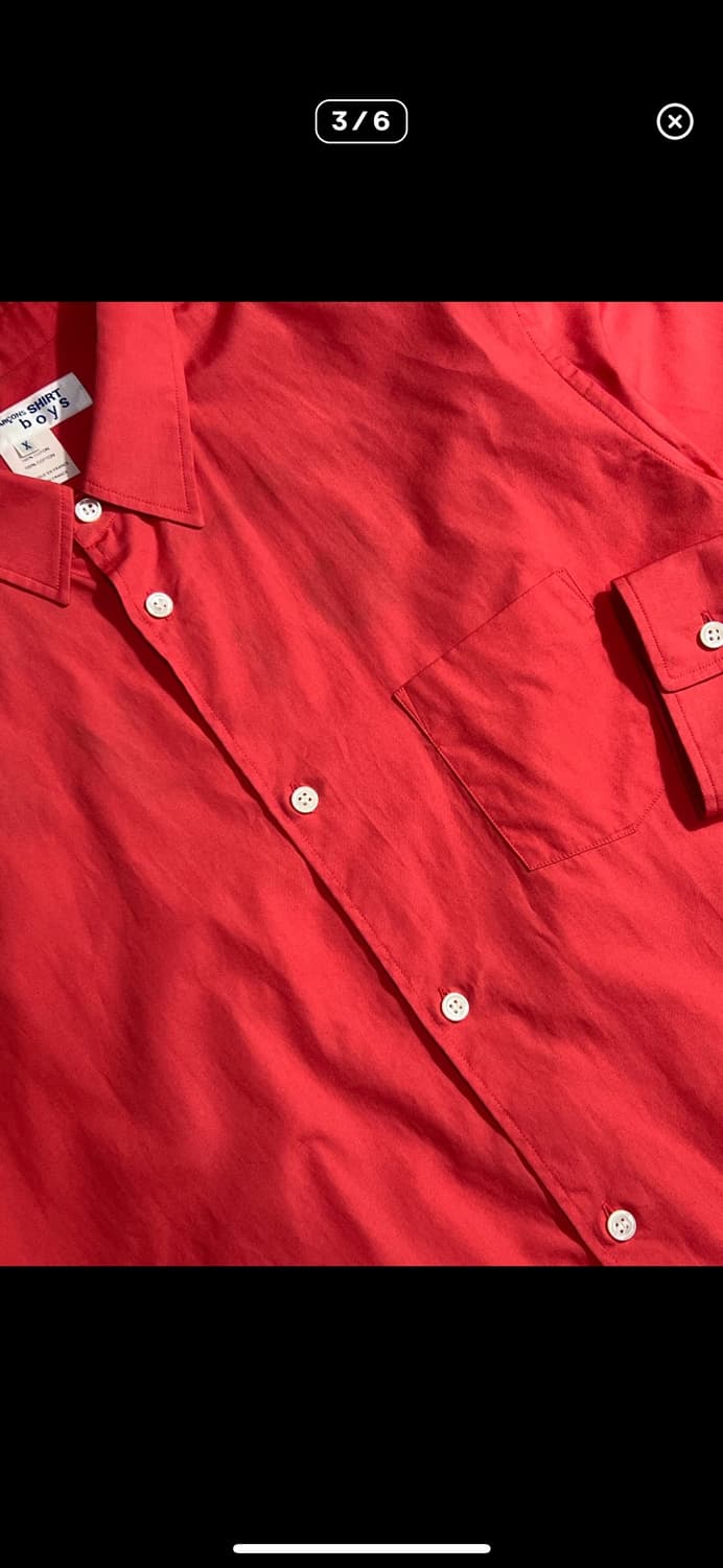 comme des garcons boys shirts back logo 상품이미지3