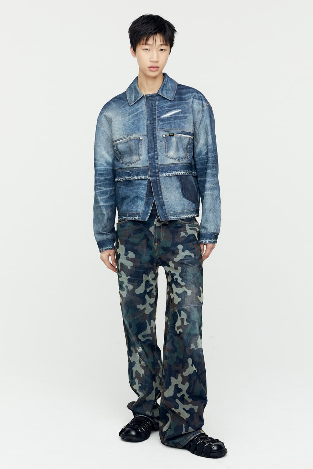 앤더슨벨 초회판 트롱프뢰유 더블 웨이스트 데님 자켓 XL 상품이미지6