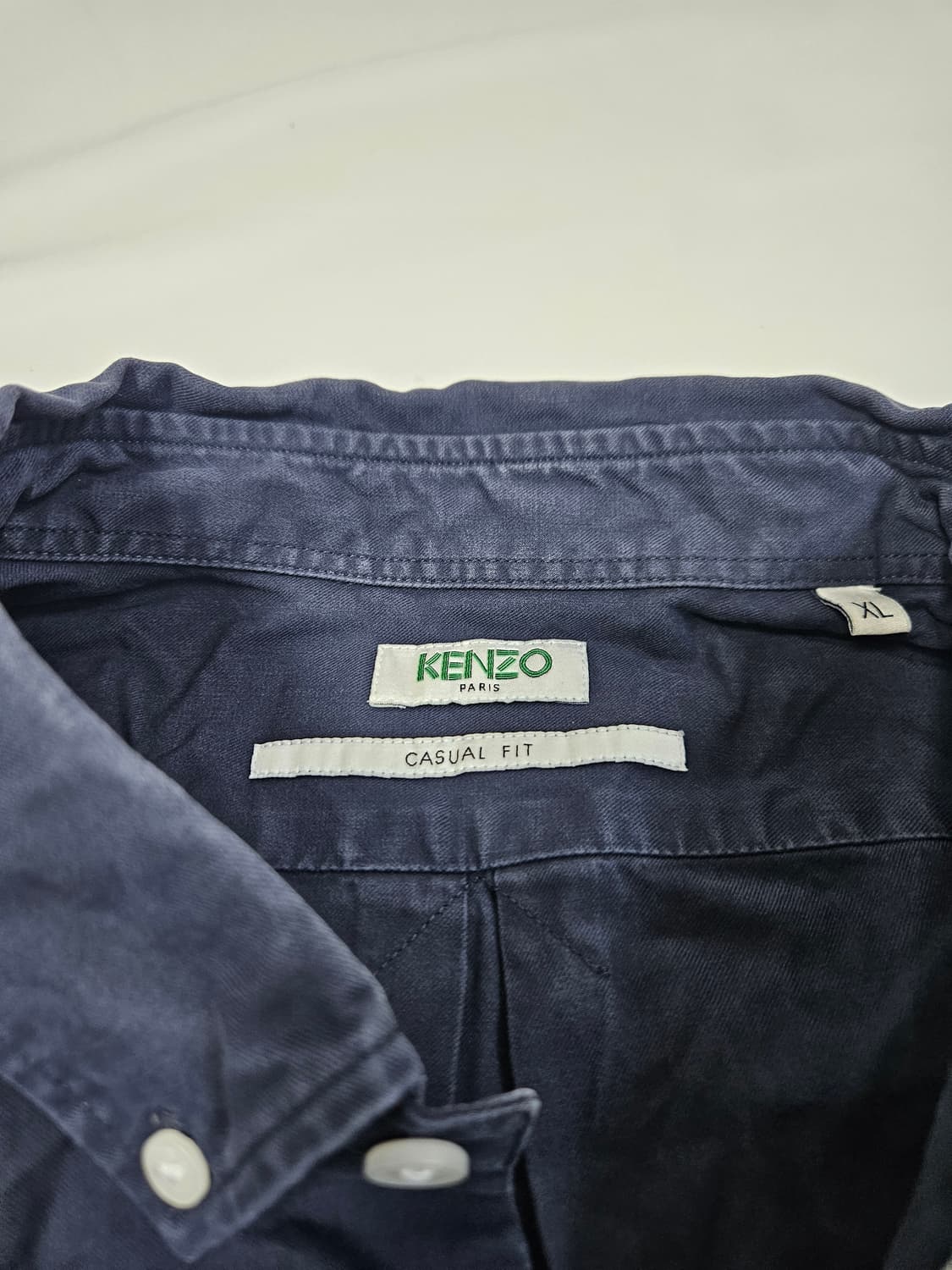 겐조 미니타이거 카고 워싱 워크셔츠 코튼 네이비 정품 XL 상품이미지4