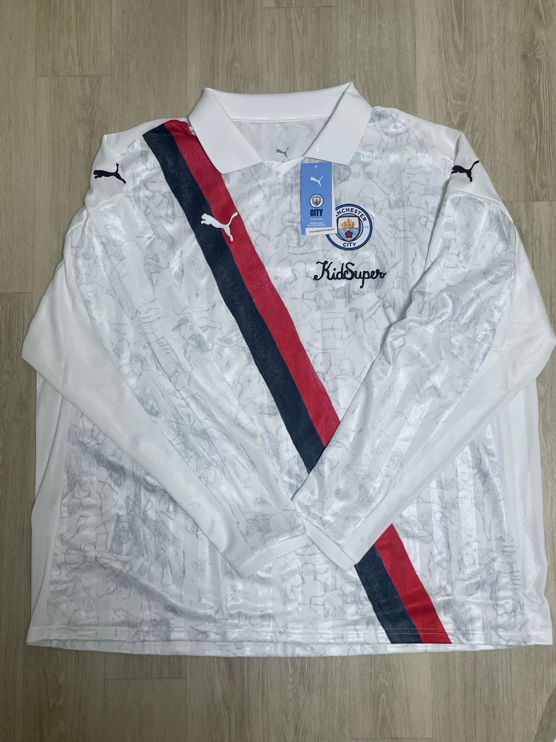 푸마 키드슈퍼 맨시티 롱슬리브 XXL새상품 KidSuper MCFC LS 상품이미지1