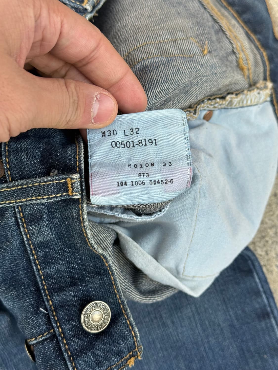 00s 리바이스 501 오리지날 핏 데님팬츠 상품이미지8
