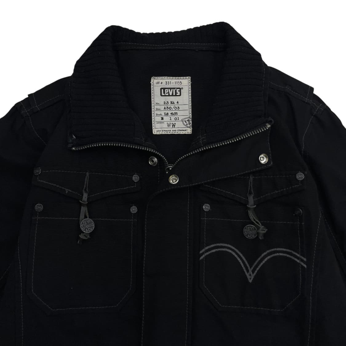리바이스 센터포켓 스티치 블랙 데님 자켓 상품이미지5