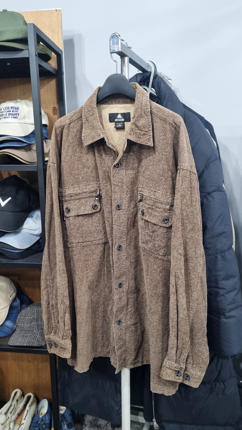 일본판) 에어워크 코듀로이 카고셔츠 110이상(가슴단면71) 상태좋음 상품이미지1