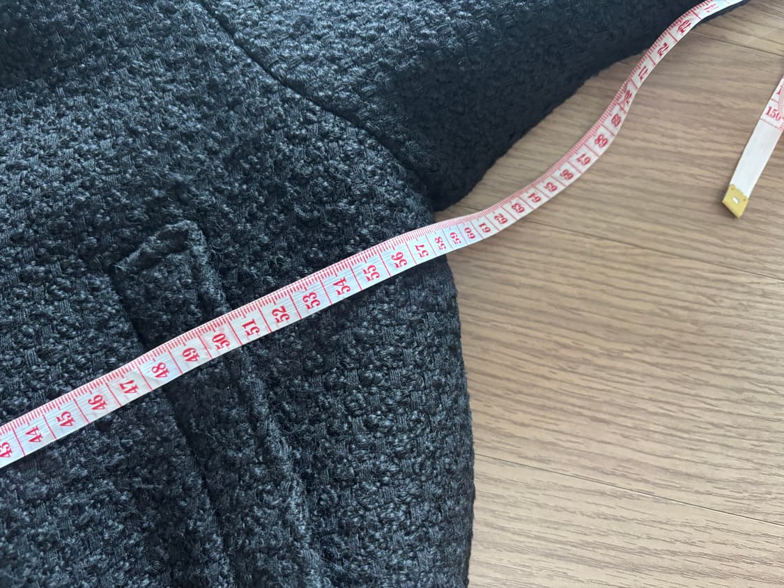 상태최상 마땡킴 트위드 울 봄버패딩 자켓  프리 블랙 마틴 킴 상품이미지8