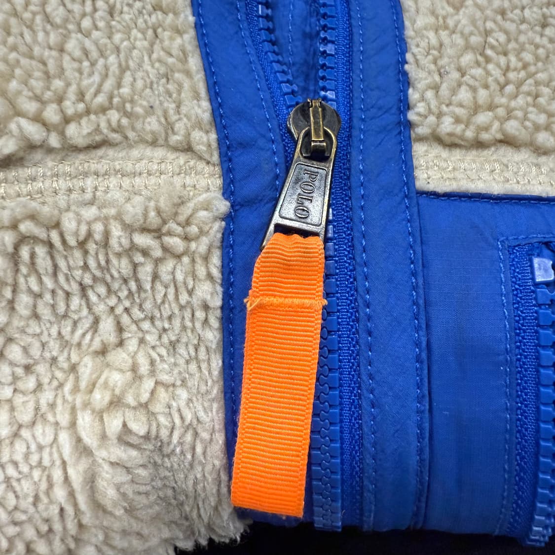 [정품/M] 폴로 랄프로렌 플리스 자켓 베이지 블루 b16 상품이미지7