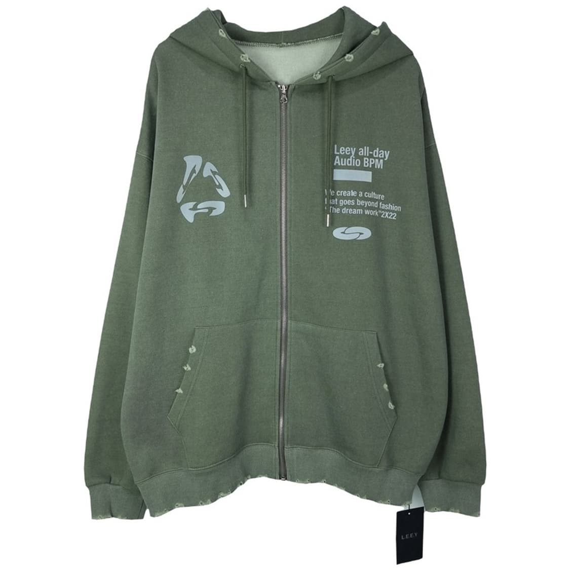 [엘이이와이](새상품) 그래픽 프린팅 오버사이즈 후드 집업 M17930 상품이미지2