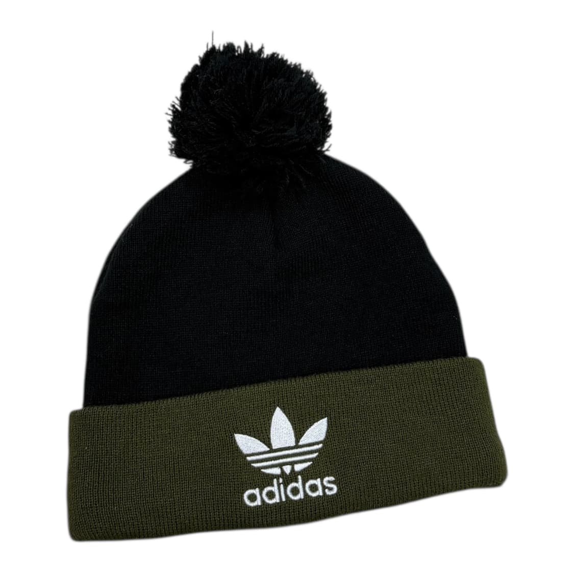 아디다스 트레포일 방울 폼폼 카키 블랙 비니 모자 상품이미지2