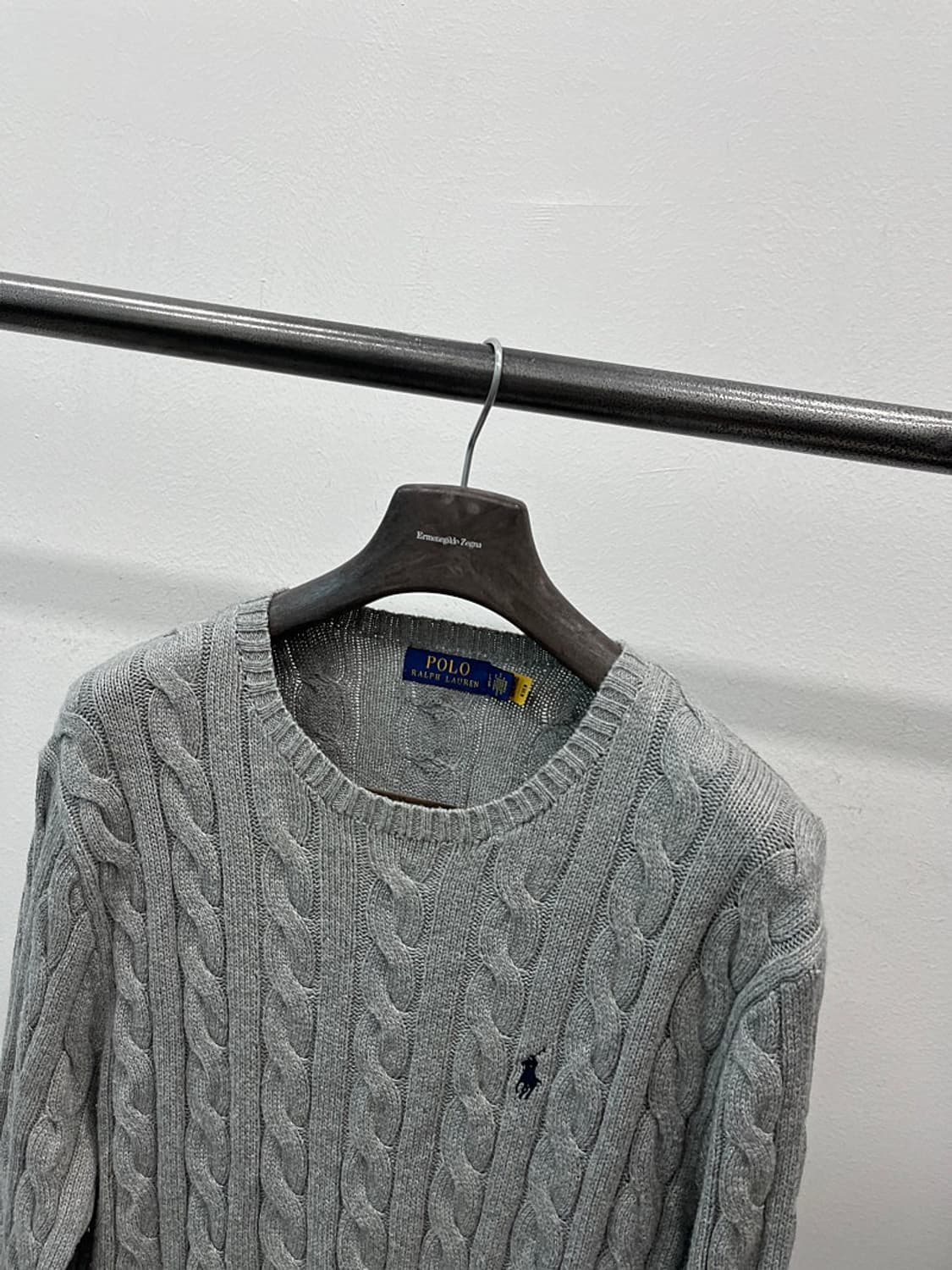 110) 폴로 그레이 케이블니트  상품이미지3