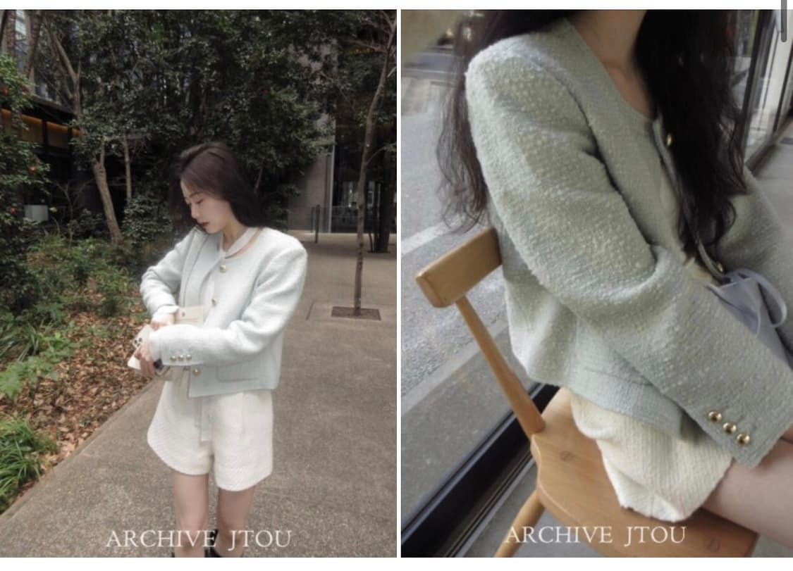 아카이브제이투유 트위드자켓 상품이미지3