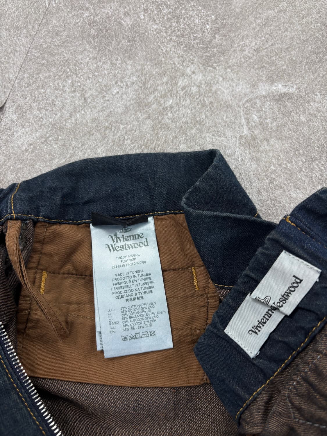 Vivienne westwood ORB Logo Denim Skirt   상품이미지4