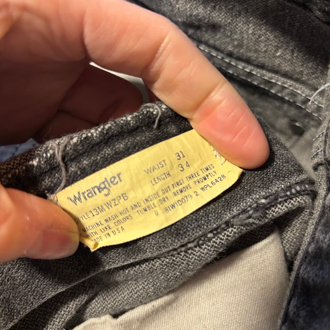80년대 미국 랭글러 13mwz 흑청 상품이미지10