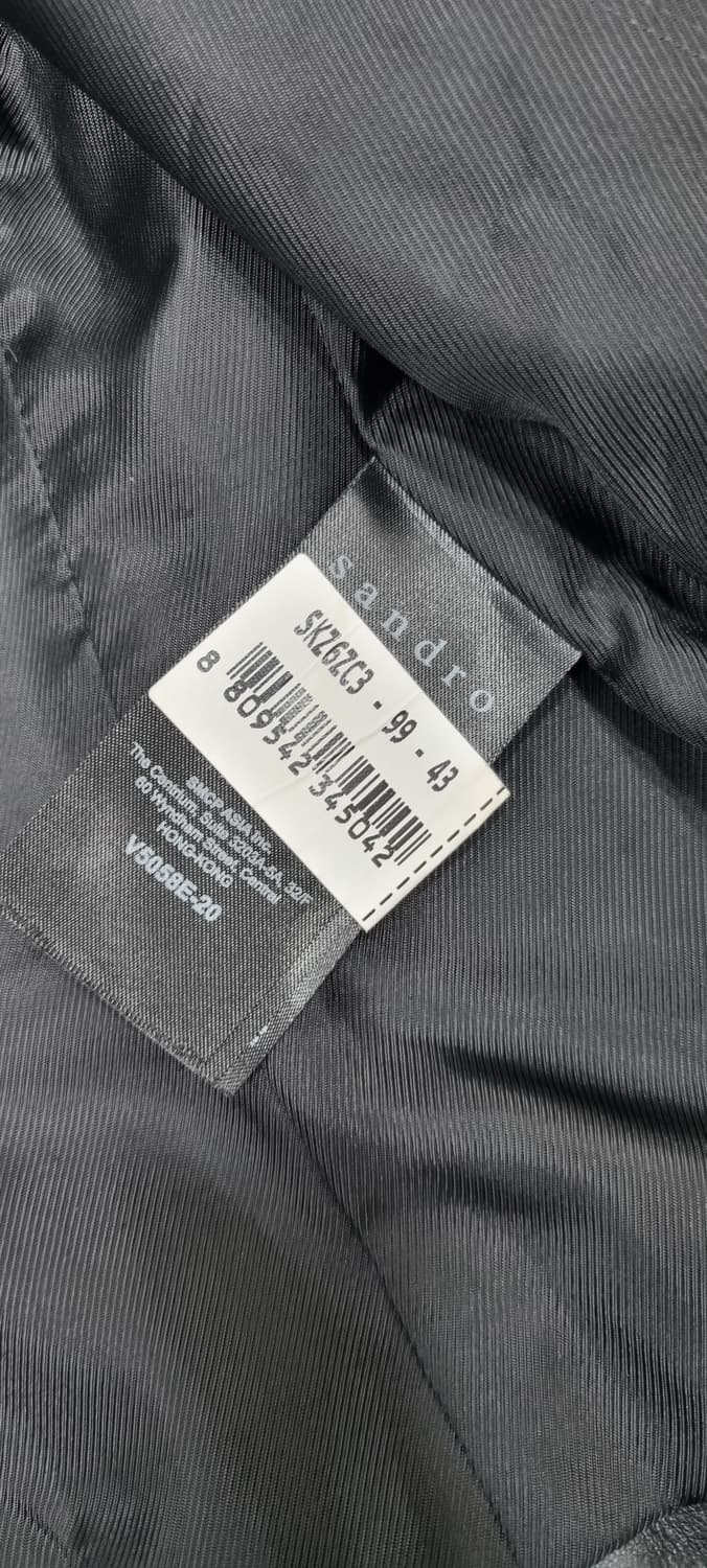 산드로 양가죽 라이더 자켓 1size _ 여성,실측 확인 상품이미지10