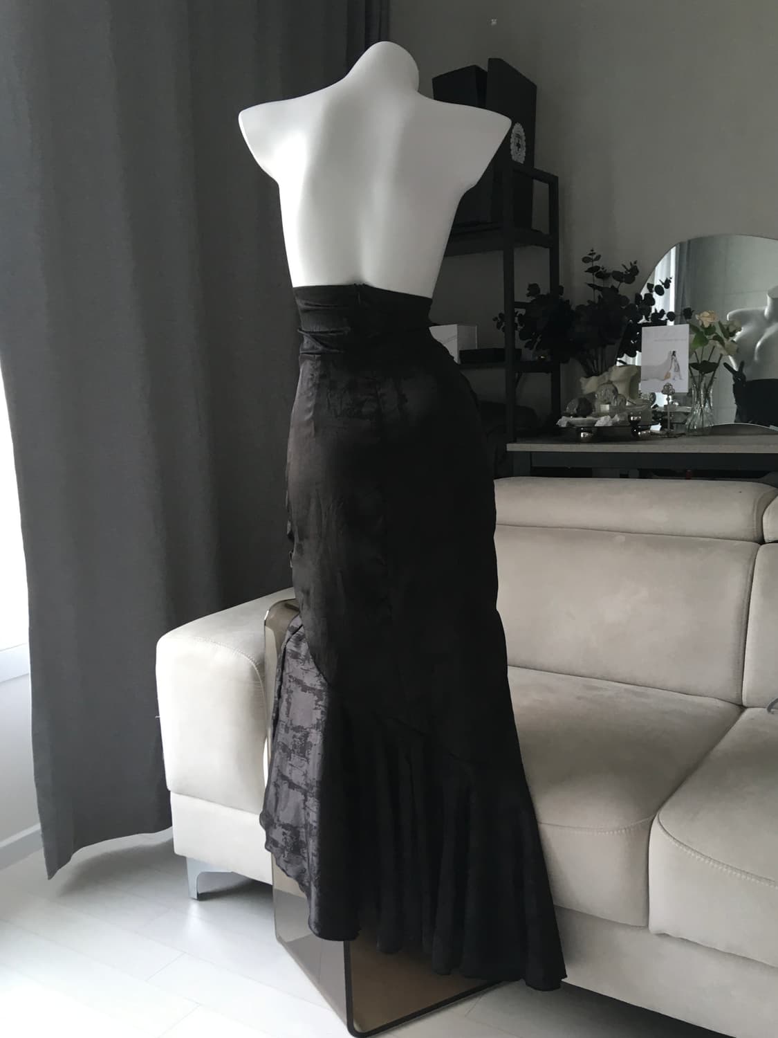 ༒ Gothic drape long skirt 상품이미지3