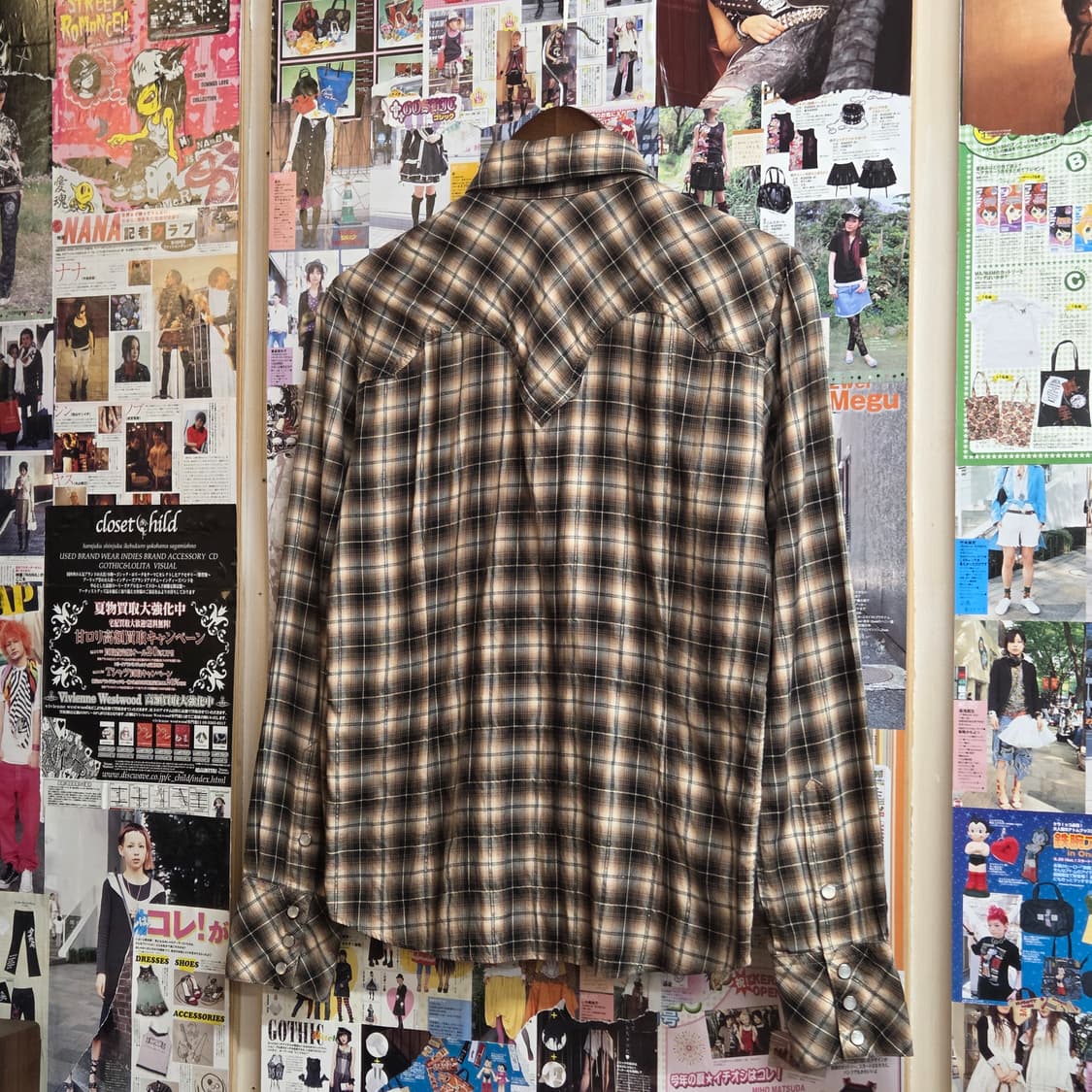 JPN 웨스턴 무드 글리터 체크 셔츠 상품이미지4