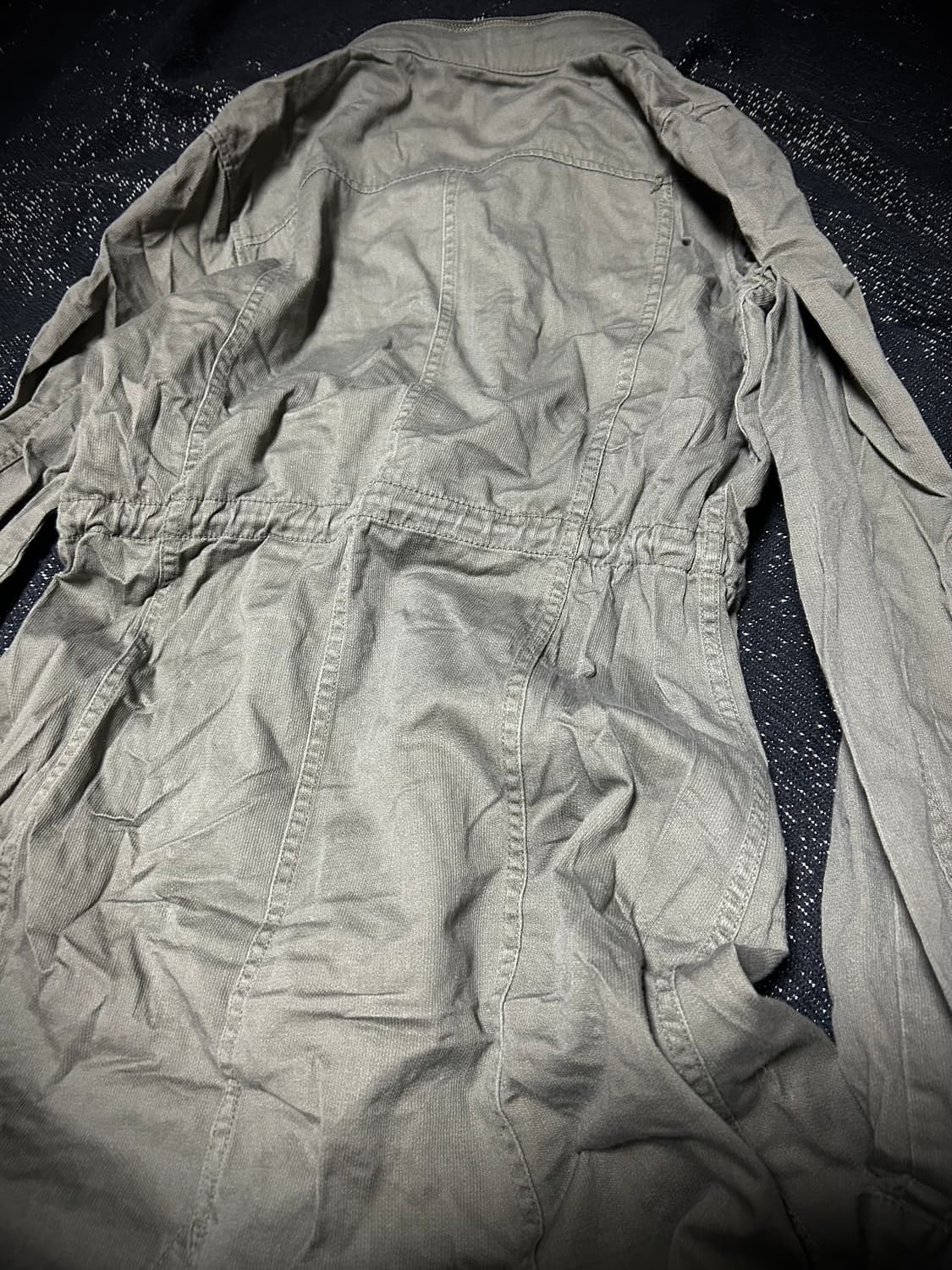 2000s JPN 백넘버 버튼 하이넥 롱 야상자켓  상품이미지3