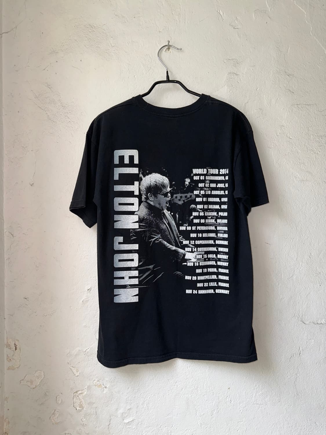 [M]Elton john 엘튼존 블랙 반팔티셔츠 상품이미지3