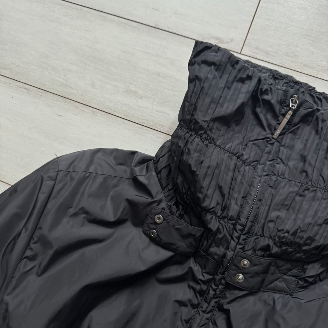 하이넥 아카이브 2way 아일렛 셔링 자켓 집업 상품이미지2