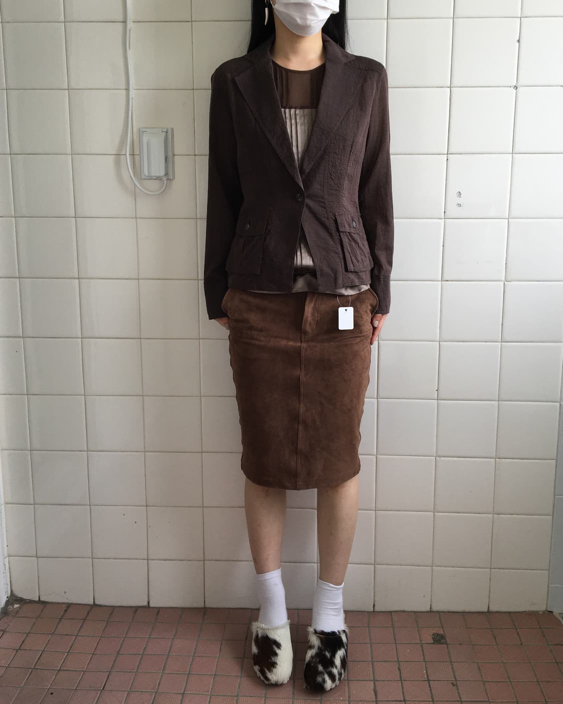 Glossy brown jacket 상품이미지1