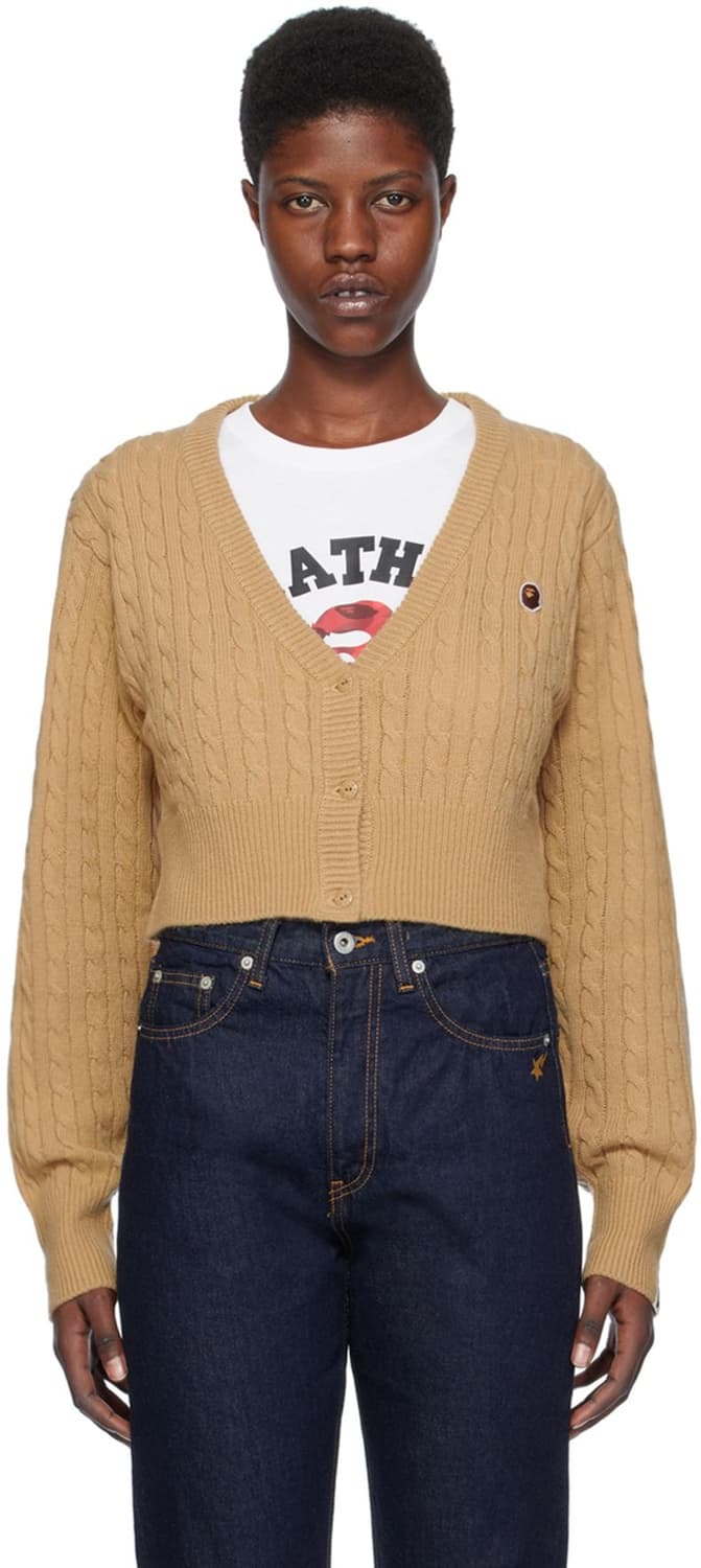 베이프 A BATHING APE Cable Cropped Cardigan 상품이미지3