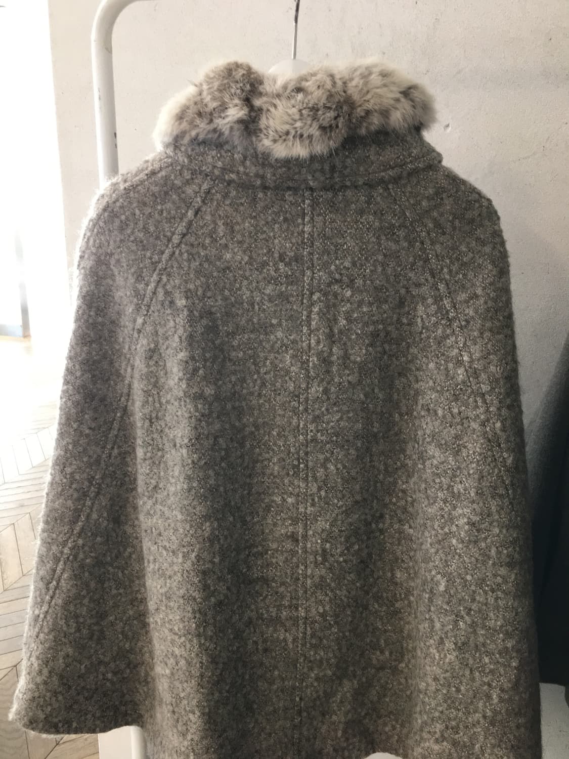 빈티지 퍼 케이프 코트 사와코 하프코트 털 상품이미지2