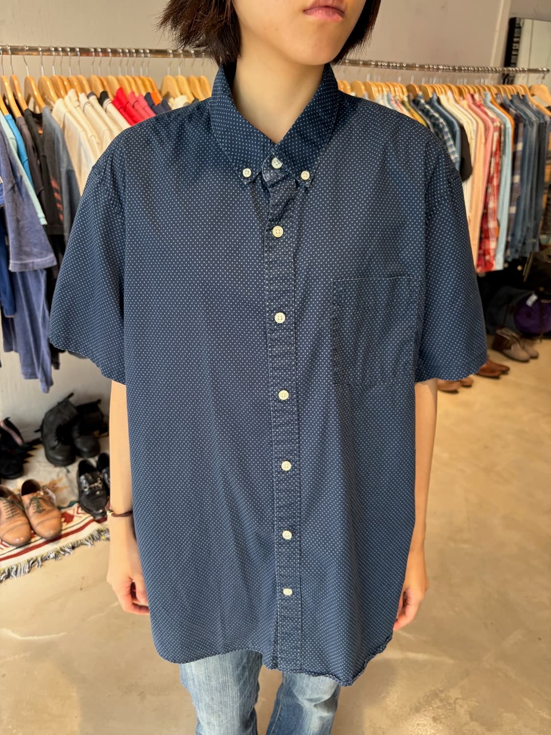 GAP 도트 패턴 반팔 셔츠 XL 상품이미지3