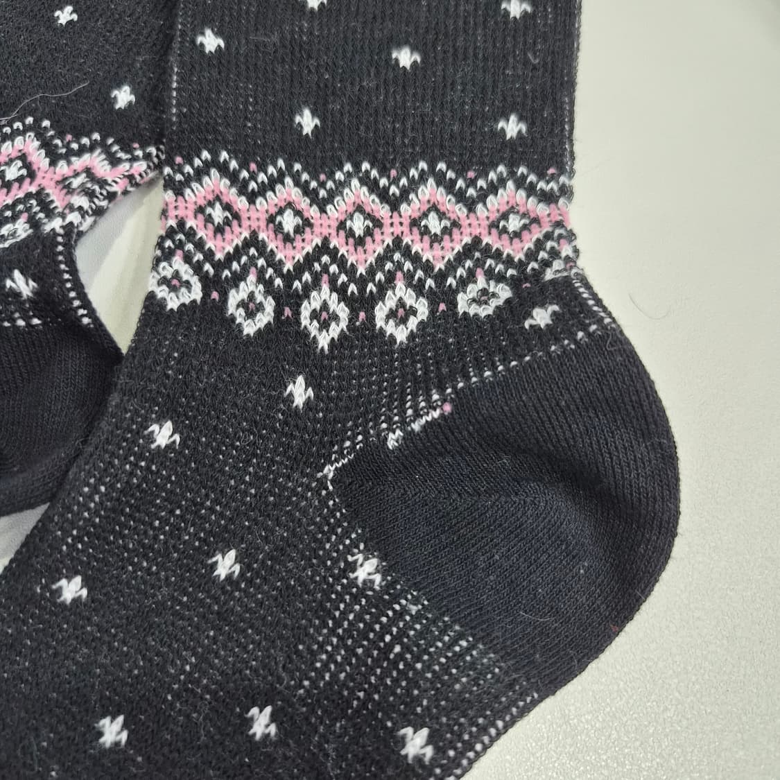 일본제 노르딕 눈꽃 패턴 겨울 니트 타이즈 상품이미지4