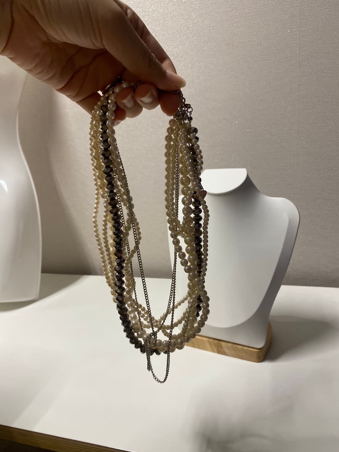 진주 레이어드 목걸이 빈티지 상품이미지4