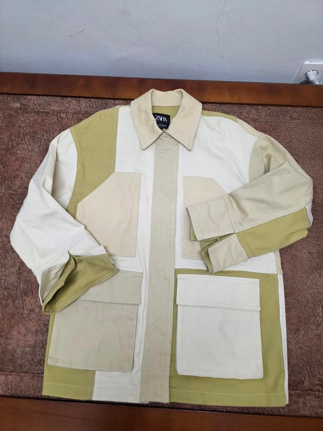 자라 패치워크 개버딘 재킷 M 상품이미지4