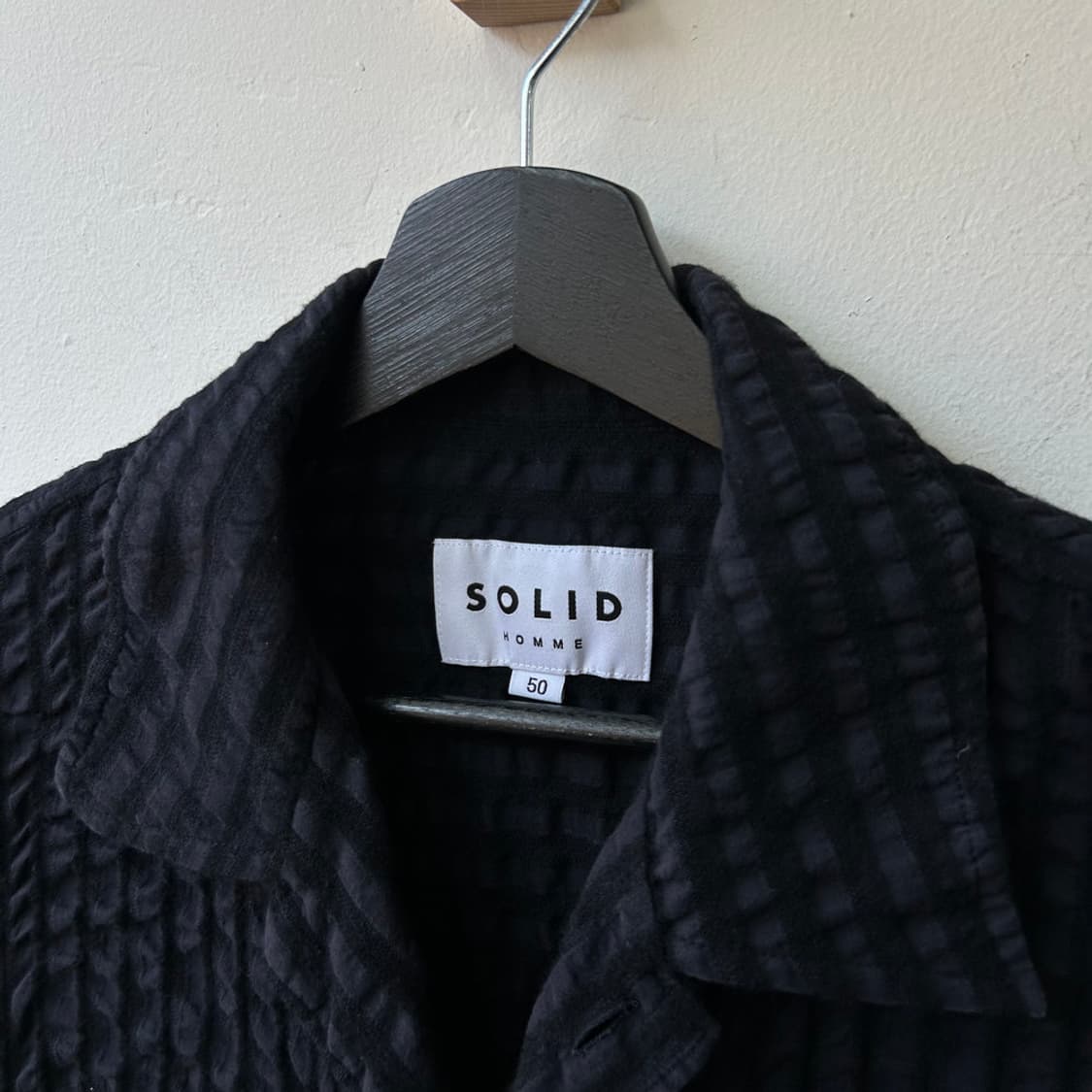 16563 - 솔리드옴므 블랙 반팔 셔츠 상품이미지3