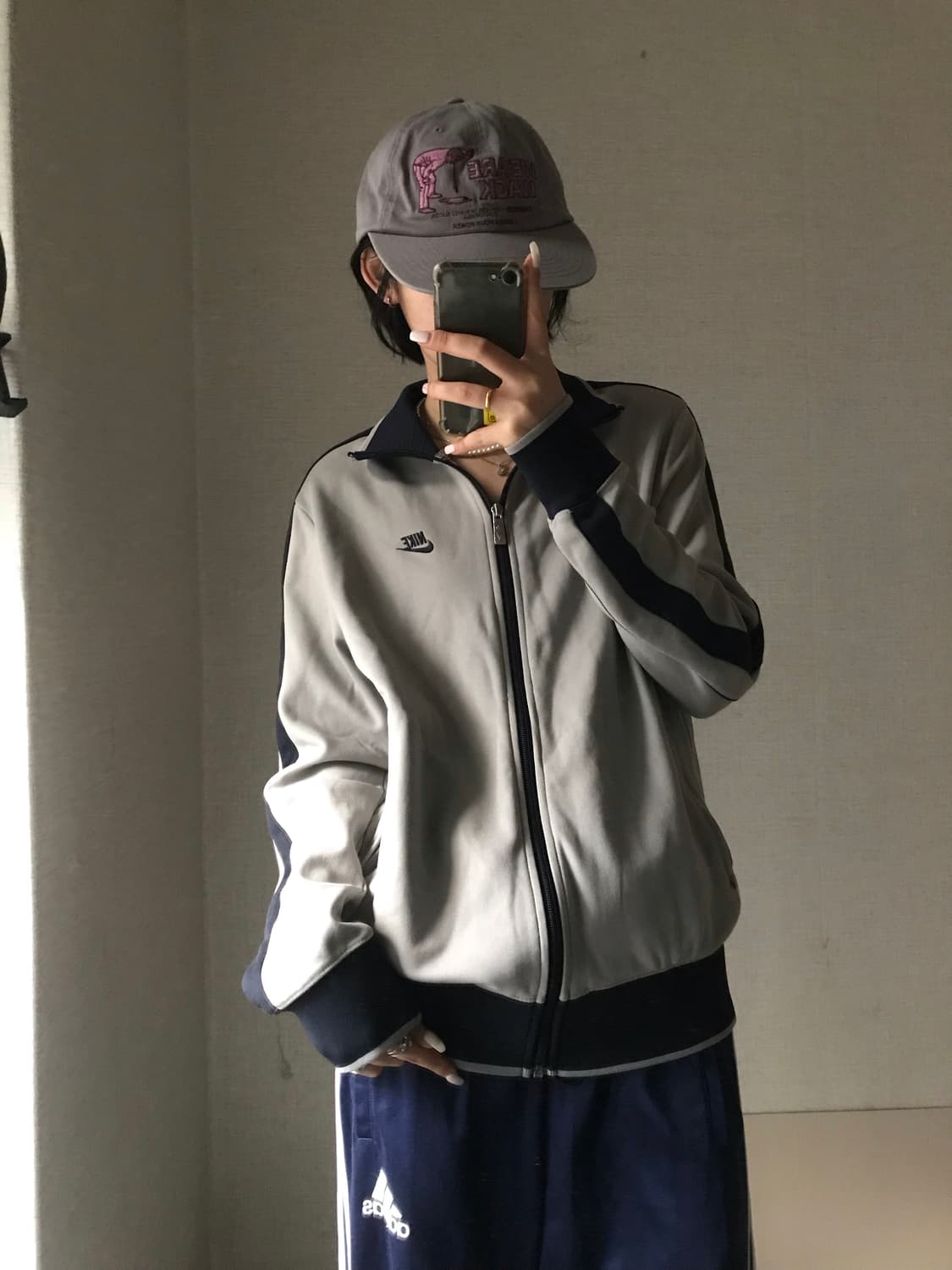 나이키 그레이 네이비 트랙 져지 상품이미지5