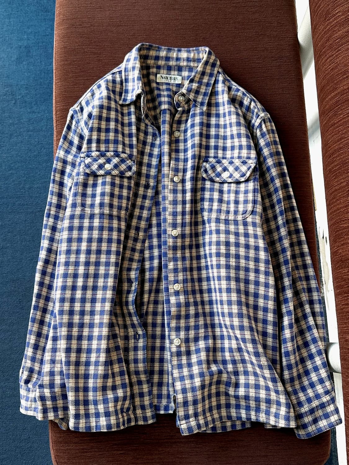 Cotton nel check work shirt 상품이미지7