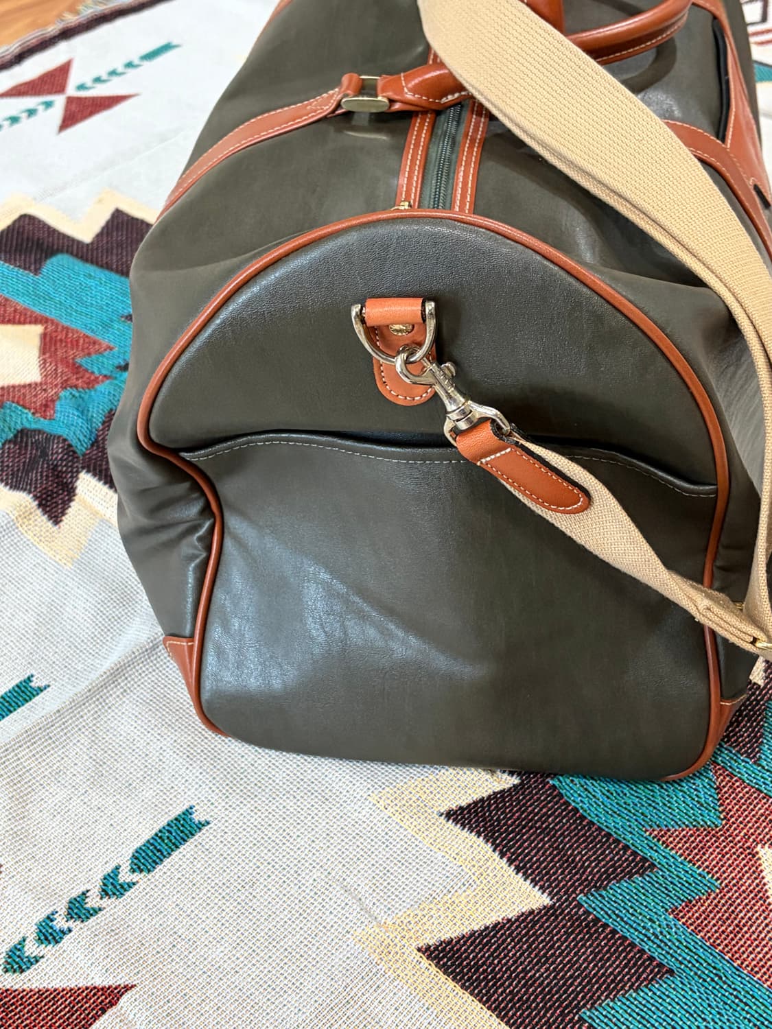 90s 제팬 HAVARD USA 2way 레더 보스턴백 상품이미지6