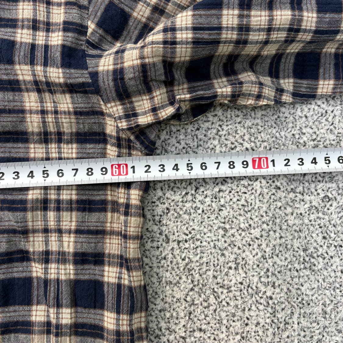 실측확인 KNOCK 체크 셔츠 남방 0310J 상품이미지6