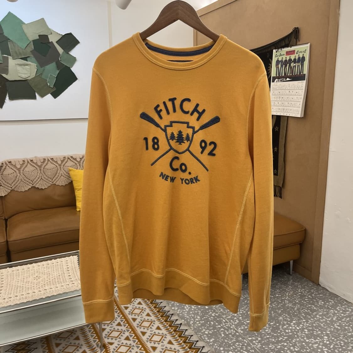 아베크롬비 올드스쿨 레트로 빈티지 자수 맨투맨 L C10812 상품이미지3